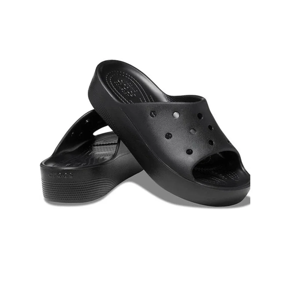 Crocs Classic Platform Slide 208180-001 Black Women Sandals Size 8 NWOT